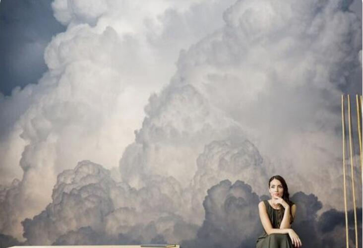 “天空中的棉花糖”——云朵壁畫